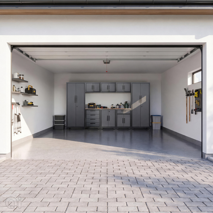 Garageopbevaringsmøbel H192,5 x B330 x D47,2 cm